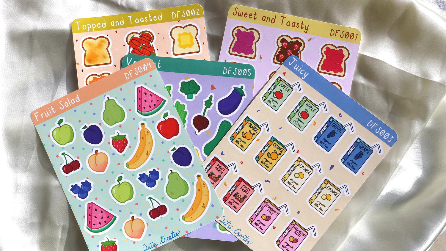 Doodle Foods Sticker Sheets