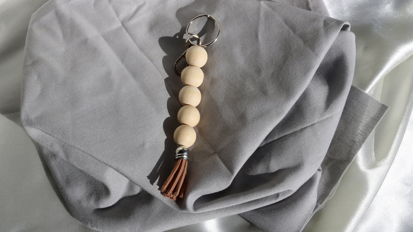 Wooden Bead Keychains