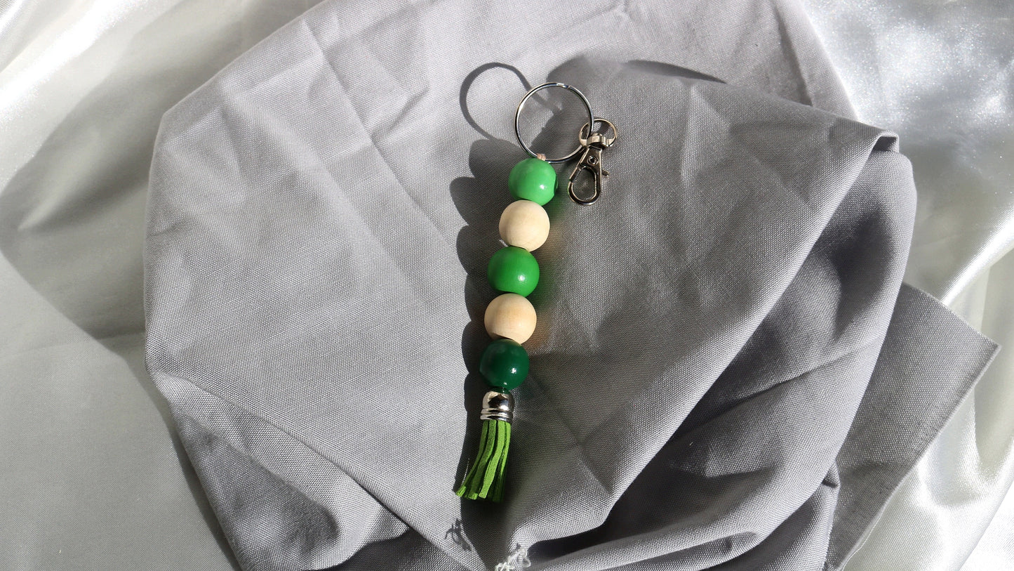 Wooden Bead Keychains