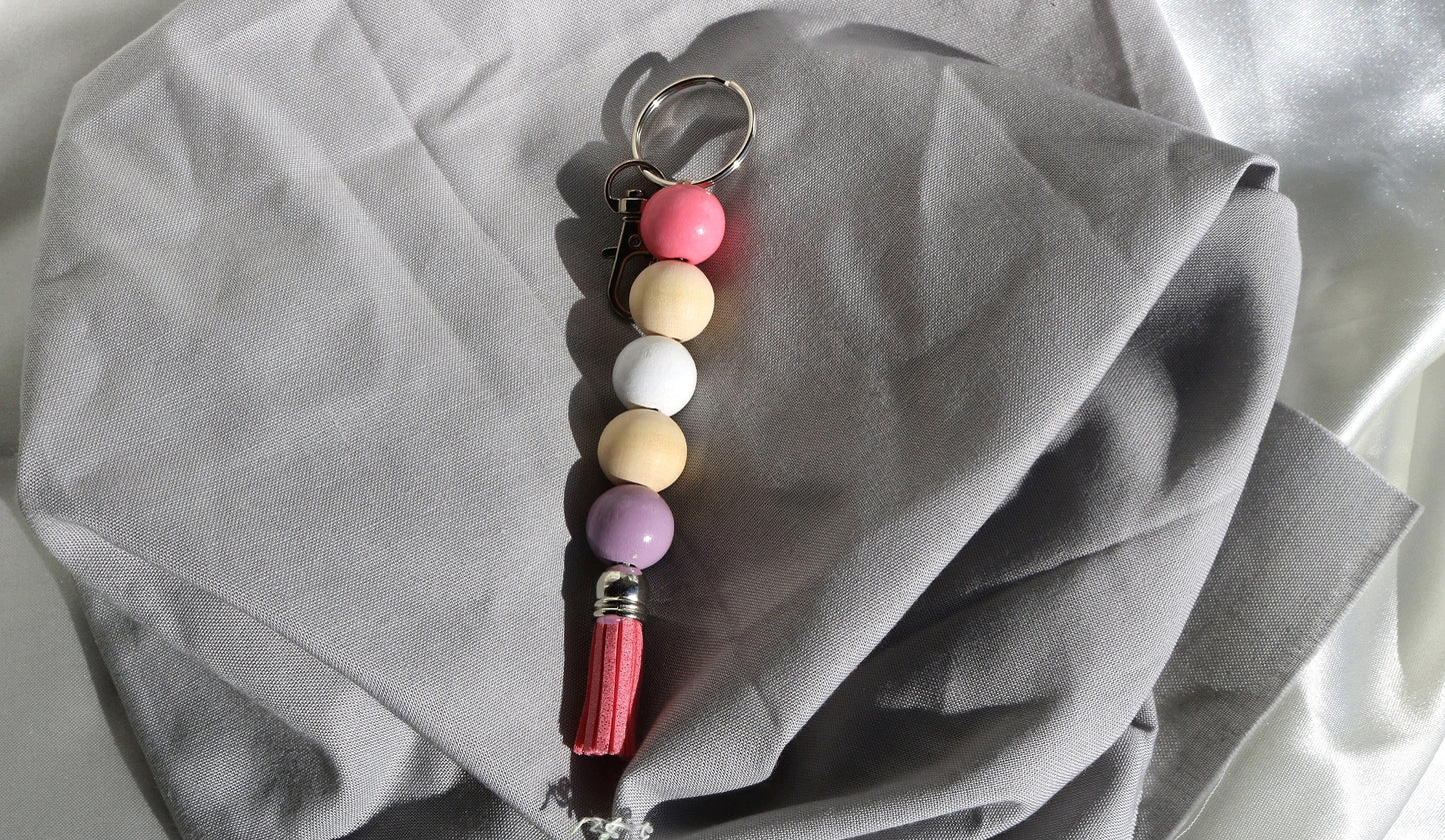 Wooden Bead Keychains