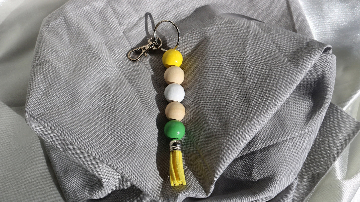 Wooden Bead Keychains